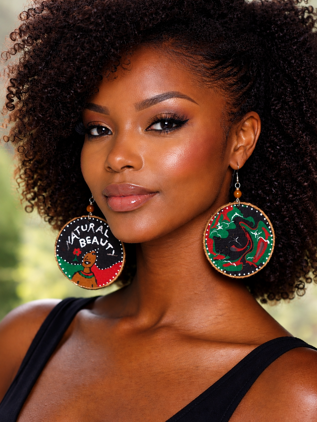 "Natural Beauty" Handpainted Earrings